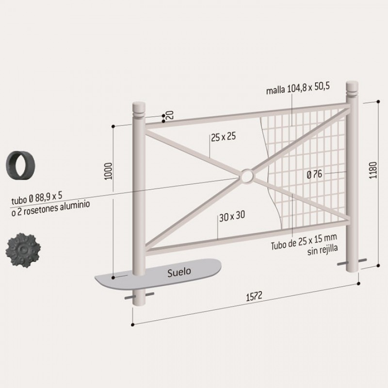 Tanca Província amb capçal en inoxidable